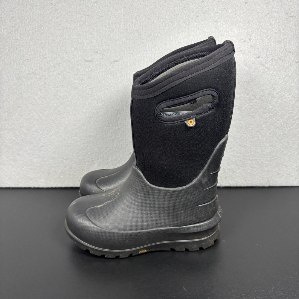 Bogs Kids Neo-Classic Insulated Winter Boots Waterproof Black Unisex Youth Sz 12
